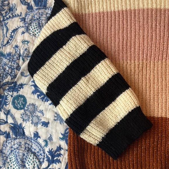 Striped Colorblock Sweater - Picture 2 of 6